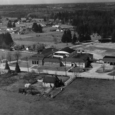 Aerial photograph, Lacey School, c. 1950s