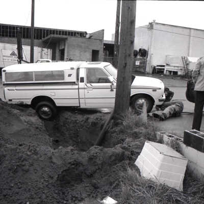 Truck stuck in a trench, 1978: Frame 20b