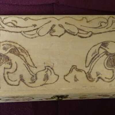 Box with Pyrographic design