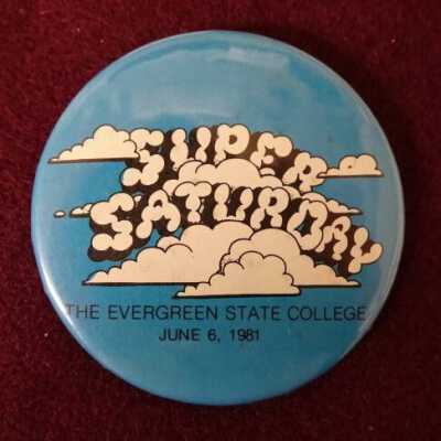 Super Saturday button: Copyright: Lacey Museum; Origformat: Artifact