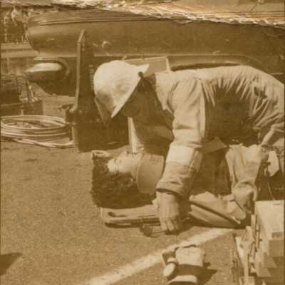 Training Exercise - Fire Recognition Day, Frame 29: Copyright: Lacey Museum Ken Balsley Collection; Origformat: Negative; Resolution: 3200 dpi; Negno: 2007-012.100N