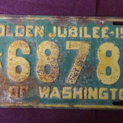 1939 Golden Jubilee license plate