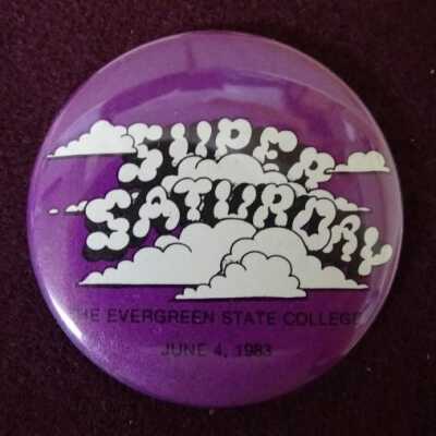 Super Saturday button: Copyright: Lacey Museum; Origformat: Artifact