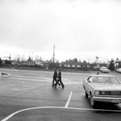 Parking lot at Richard's Roundhouse Restaurant, 1978: Frame 8a