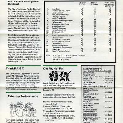 Lacey Life December 1989, page 2: Copyright: City of Lacey; Origformat: Document; Resolution: 300 dpi