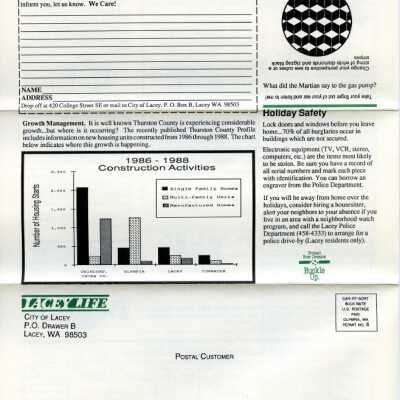 Lacey Life December 1989, page 4: Copyright: City of Lacey; Origformat: Document; Resolution: 300 dpi