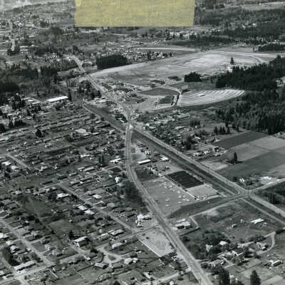Aerial over Lacey Drive-In, c. 1960s