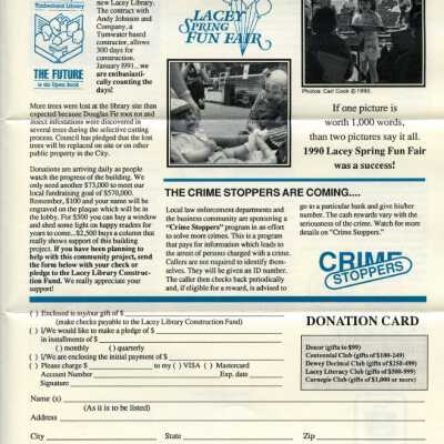 Page 3 Lacey Life July1990: Copyright: City of Lacey; Origformat: Document; Resolution: 300 dpi