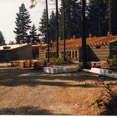 Lacey Timberland Library Construction, probably August 1990