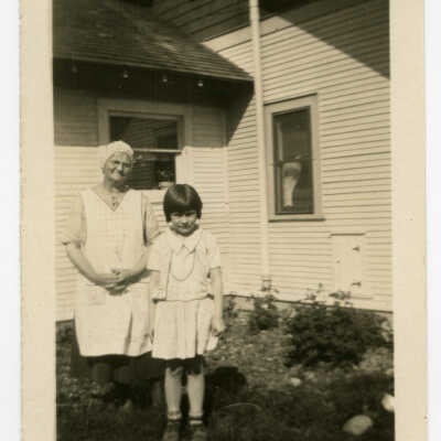 Anna Holmes with Grandchild at Union Mills, Unknown Date