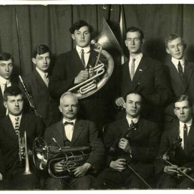 Olympia High School Band, 1911-1912 or 1912-1913: Origformat: Photographic; Resolution: 800 dpi; Negno: 1862