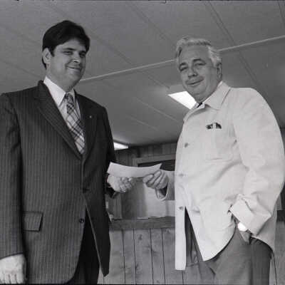 Doug Prull Receives Check, 1979