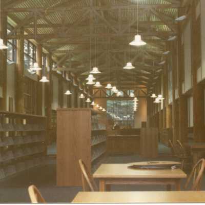 Lacey Timberland Library Interior Before Opening, early 1991