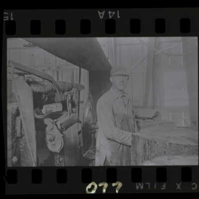 Harold Bowker working at Union Mills Lumber Co.