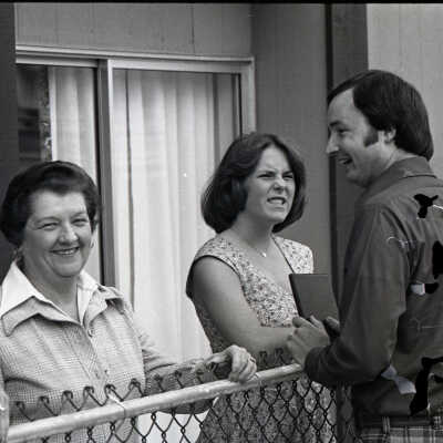 Pageant Contestants and Dick Pust, Unknown Date