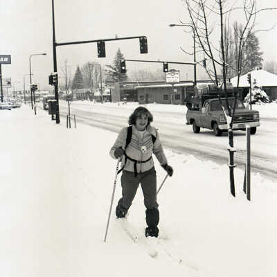Skiing in Lacey and Snow-Covered Landscapes
