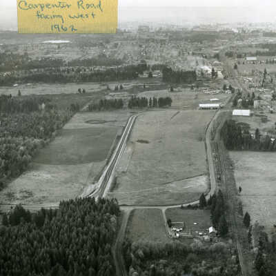 Aerial of Carpenter Road, c. 1969 (not 1962)