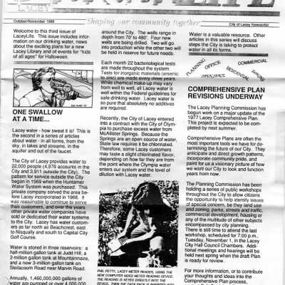 Page 1 Lacey Life Oct/Nov 1988: Copyright: Lacey Museum; Origformat: Document; Resolution: 400 dpi
