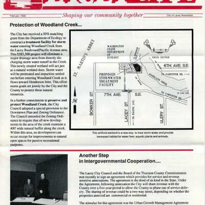 February 1990 Lacey Life Newsletter: Copyright: City of Lacey; Origformat: Document; Resolution: 300 dpi