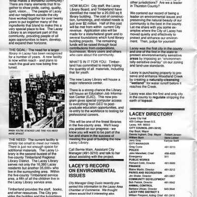 Page 2 Lacey Life Oct/Nov 1988: Copyright: Lacey Museum; Origformat: Document; Resolution: 400 dpi