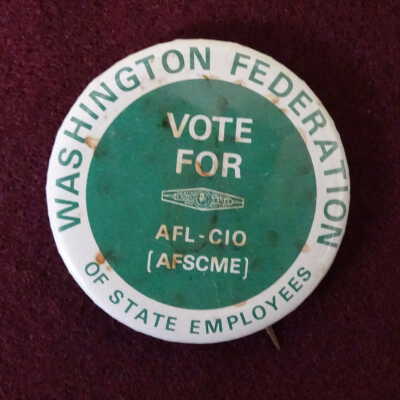 Vote for AFL-CIO (AFSCME) Union Campaign Button