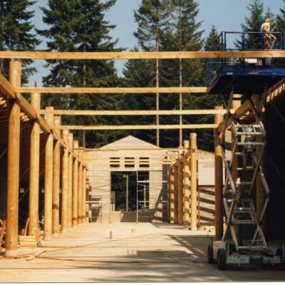 Lacey Timberland Library Construction, Summer 1990