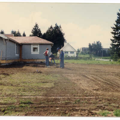 Landscaping at Gallagher House, c. 1986