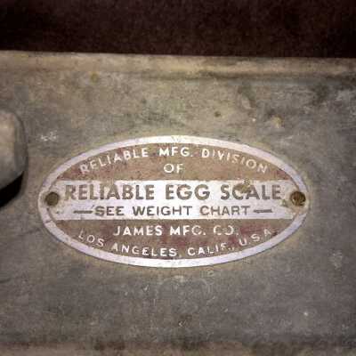 Egg Scale Maker's Mark: Copyright: Lacey Museum; Origformat: Artifact