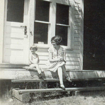 Woman and Child at Store, Lake St. Clair, c. late 1920s