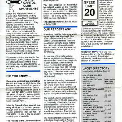 Page 2 Lacey Life September 1988: Copyright: Lacey Museum; Origformat: Document; Resolution: 400 dpi