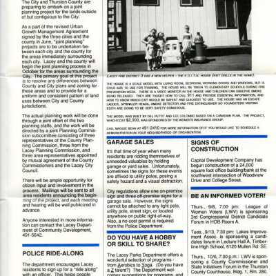 Page 3 Lacey Life September 1988: Copyright: Lacey Museum; Origformat: Document; Resolution: 400 dpi