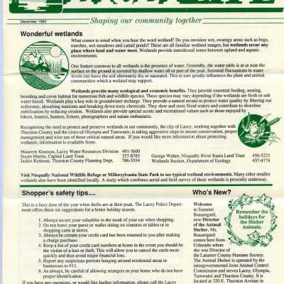 Page 1 Lacey Life December 1990: Copyright: City of Lacey; Origformat: Document; Resolution: 300 dpi
