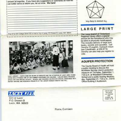Page 4 Lacey Life September 1988: Copyright: Lacey Museum; Origformat: Document; Resolution: 400 dpi