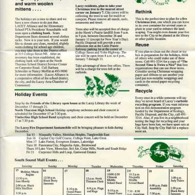 Page 3 Lacey Life December 1990: Copyright: City of Lacey; Origformat: Document; Resolution: 300 dpi