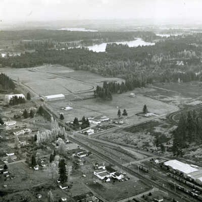 Aerial of Lacey looking southeast, c. 1969