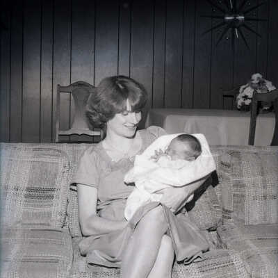 Katherine and James Johnson, Lacey New Years Baby, 1980