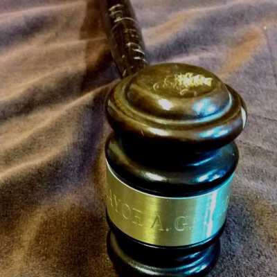 Mayor Homann's Gavel: Copyright: Lacey Museum; Origformat: Artifact