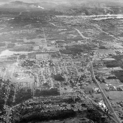 Aerial over Lacey, looking west, c. 1960s