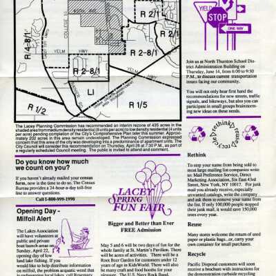 Page 2 Lacey Life April 1990: Copyright: City of Lacey; Origformat: Document; Resolution: 300 dpi