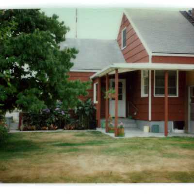 Holt residence and backyard.