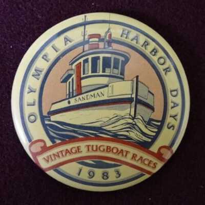 Olympia Harbor Days Button, 1983