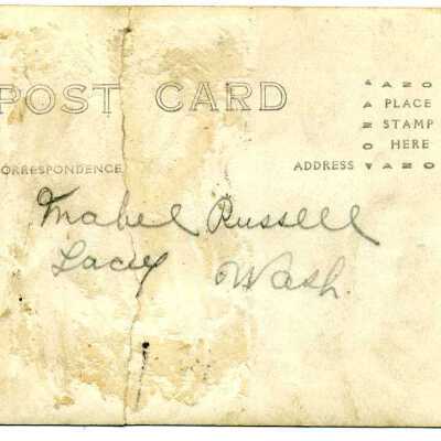 Backside of postcard: Origformat: Photographic; Resolution: 300 dpi
