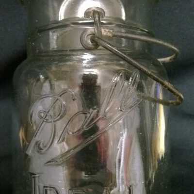 85.60 Front of Ball Ideal Jar with Bail: Copyright: Lacey Museum; Origformat: Artifact
