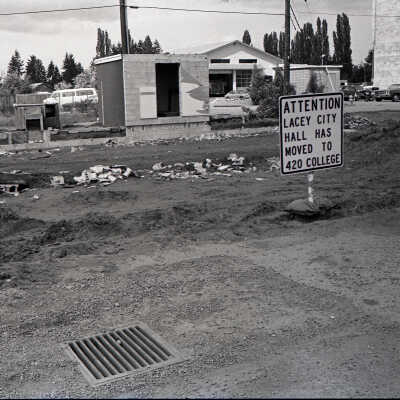 Sign Telling of City Hall Relocation, 1979: Frame 3