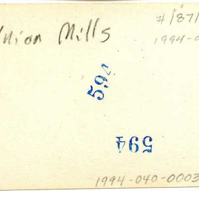 Manager House in Union Mills, Unknown Date - reverse side: Origformat: Photographic; Resolution: 300 dpi; Negno: 1871