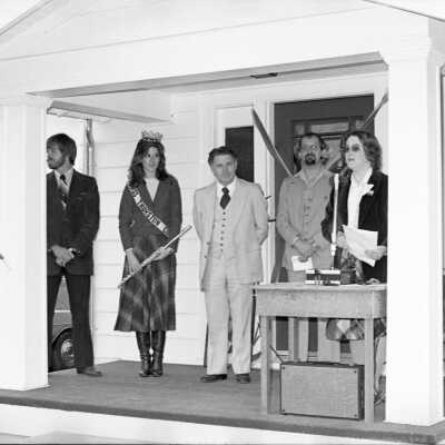 Lacey Museum Ribbon Cutting with Karen Frasier, Miss Thurston County, and Ken Balsley: Frame 4