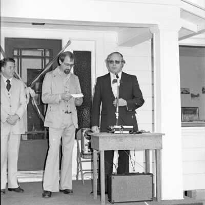Lacey Museum Ribbon Cutting with Ken Balsley: Frame 6