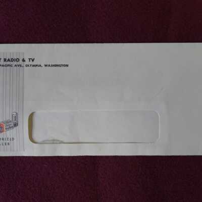 Holt Radio & TV envelope: Copyright: Lacey Museum; Origformat: Print; Resolution: 300dpi