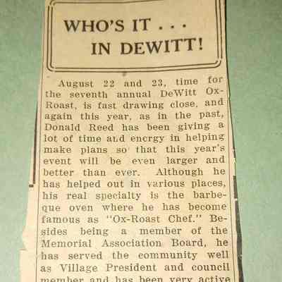 7th Annual Ox Roast News Clipping