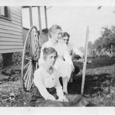 Lydia (KLAVER) HOWE (middle), Myron HOWE (back) Unknown (Front)